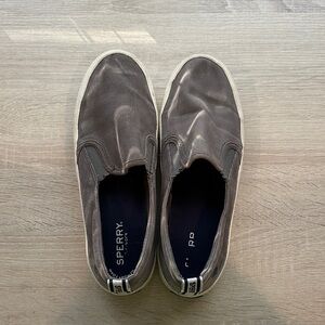 Sperry Women's Charcoal Slip-On Boat Shoes
